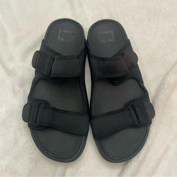 FitFlop Gogh Moc Mens Adjustable Leather Slides - Picture 3 of 8